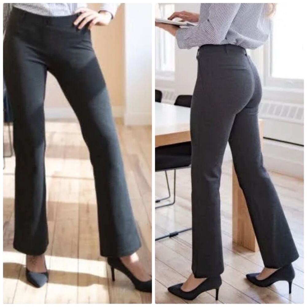 Betabrand Dress Yoga Pants Boot-Cut Classic Size Small in Charcoal Grey‎